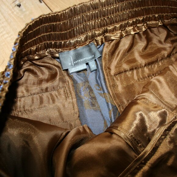 Anthropologie Cargo/Balloon Pant Blue Flower Motif Size M - Picture 3 of 12